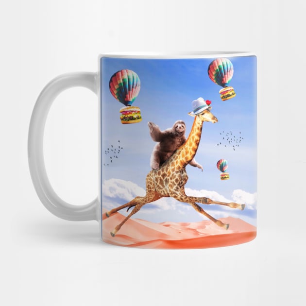 Cute Sloth Giraffe - Sloth Riding Flying Giraffe by Random Galaxy